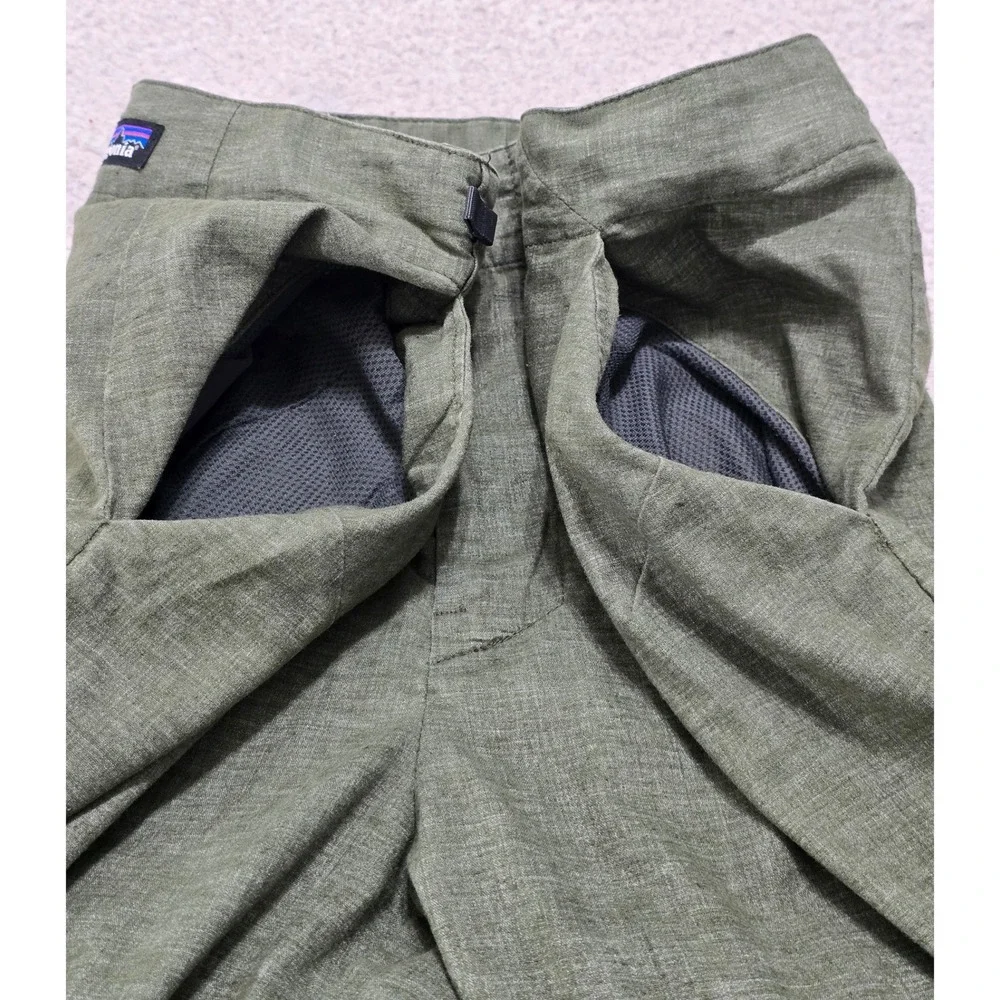 Patagonia Hampi Rock Pants Mens 30 Green Hemp Recycled Polyester Climbing Hiking